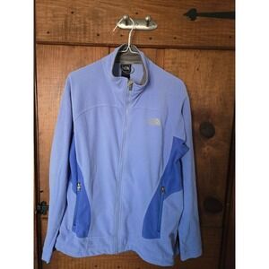 THE NORTH FACE - Womens Fleece Jacket Light Blue Zip Up Size XL TG